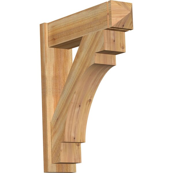 Ekena Millwork Merced Arts & Crafts Rough Sawn Outlooker, Western Red Cedar, 8"W x 30"D x 36"H OUT08X30X36MRC03RWR - main